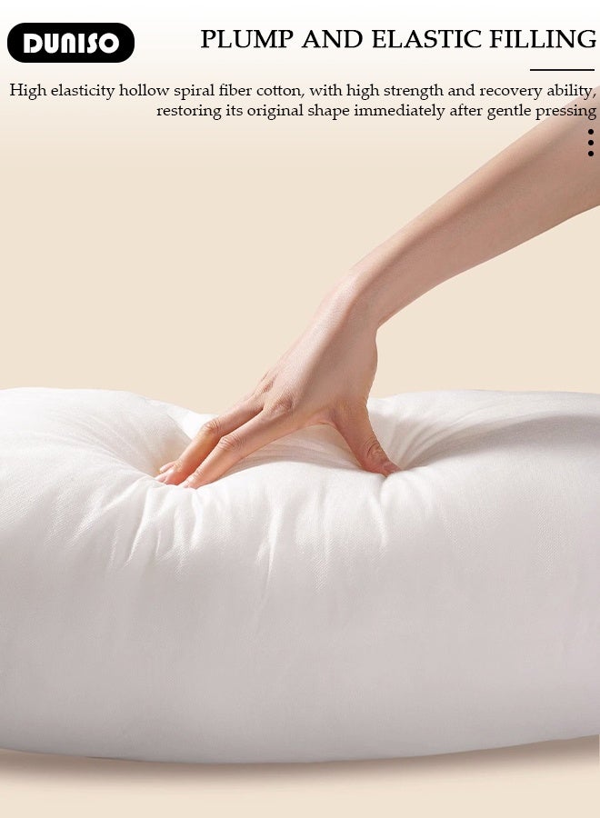 DUNISO Pregnancy Pillow for Sleeping, Maternity Pillow, Soft Baby Bub Maternity Pillow with Detachable and Adjustable Pillow Cover  Pregnancy Body Pillow Support Legs Back, Belly A Three-in-One Extended Mode Send An Independent Crescent-Shaped Pillow - Image 5