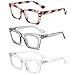 REAVEE 3 Pack Oprah Style Reading Glasses for Women Blue Light Blocking Oversized Cute Square Computer Readers with Spring Hinge 20 - Image 4