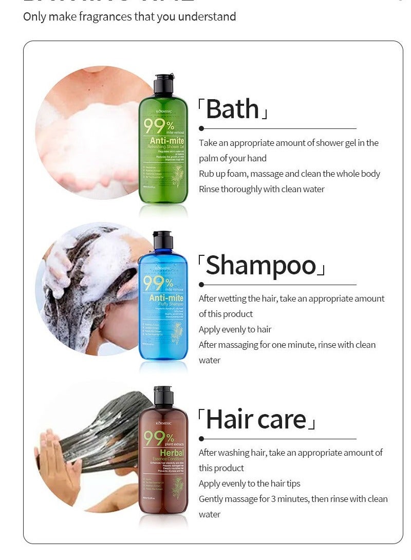 Kormesic شامبو مضاد للعث-450 مل تنظيف عميق وشامبو مضاد للعث - Image 3