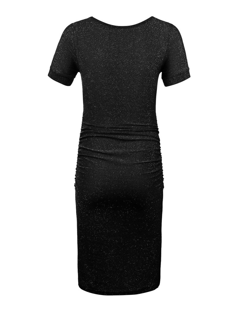 KIM S Maternity Dress Baby Shower Party Dresses for Women Black Medium - Image 4