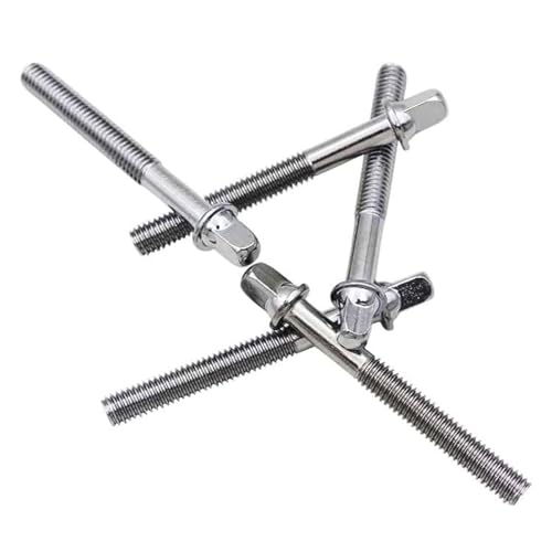 TUOREN Drum Set Hardware 12-Pack Stainless Steel Drum Tight Screw Tension Rods for Percussion Instrument Parts (M5 x60mm) - Image 2
