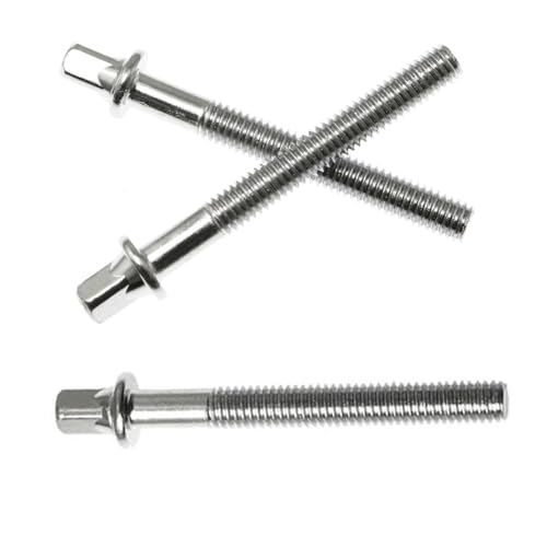 TUOREN Drum Set Hardware 12-Pack Stainless Steel Drum Tight Screw Tension Rods for Percussion Instrument Parts (M5 x60mm) - Image 3