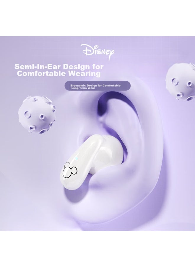 Disney Wireless Bluetooth Headphones, Long Battery Life, Stylish Creative Design For Women, Desktop Decoration, Birthday Gift, Suitable For Xiaomi, Apple, Huawei Mate70, Yc-01 Minnie Purple