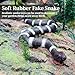 Hsxfl Realistic Fake Snakes Toy Soft Rubber Snake Realistic Keep Birds and Squirrels Away Coral Snake Toys for Garden Gift April Fools Day Party Favors or Halloween Decoration Props - Image 4
