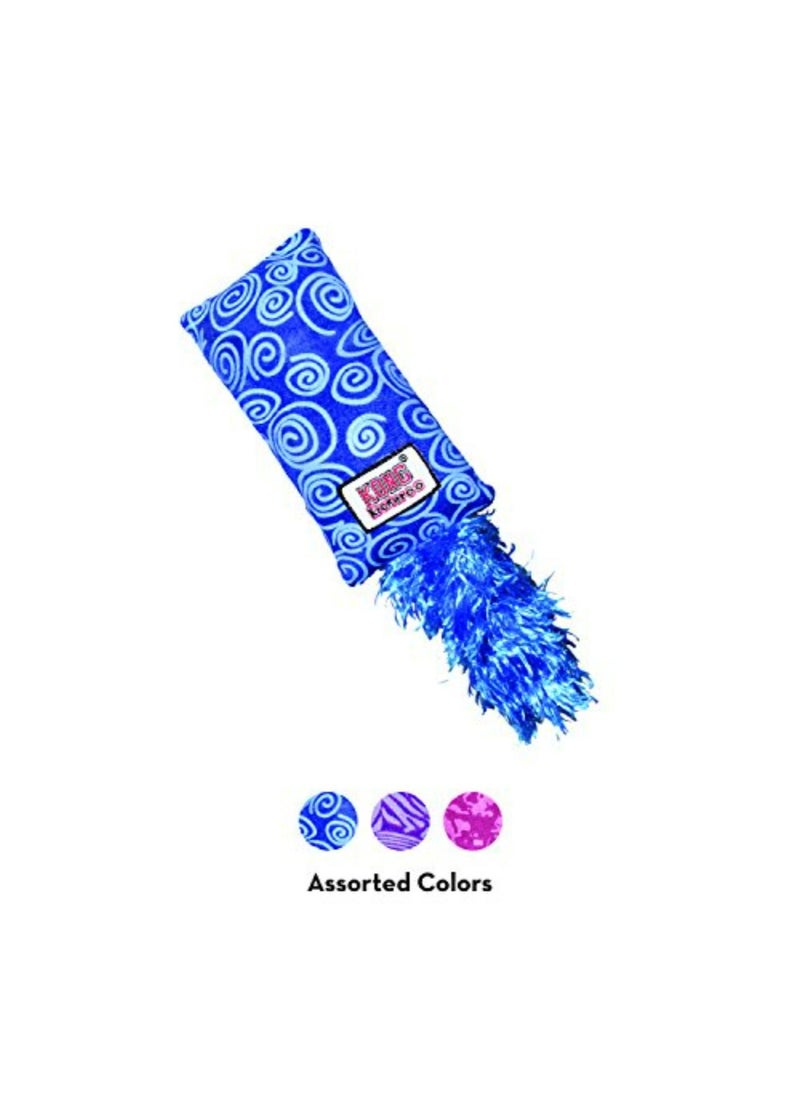 KONG - Kickeroo - Play Enticing Cat Toy, North American Premium Catnip (Colours May Vary) - Kitten Pattern