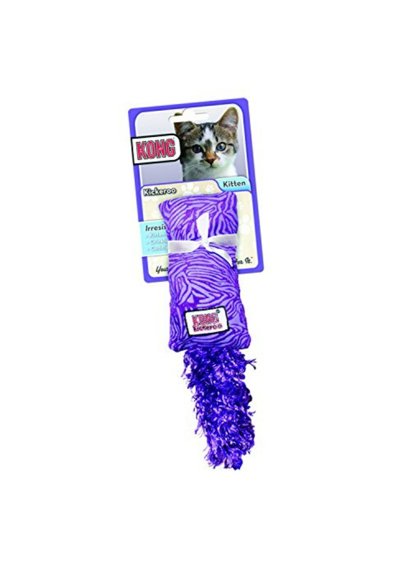 KONG - Kickeroo - Play Enticing Cat Toy, North American Premium Catnip (Colours May Vary) - Kitten Pattern