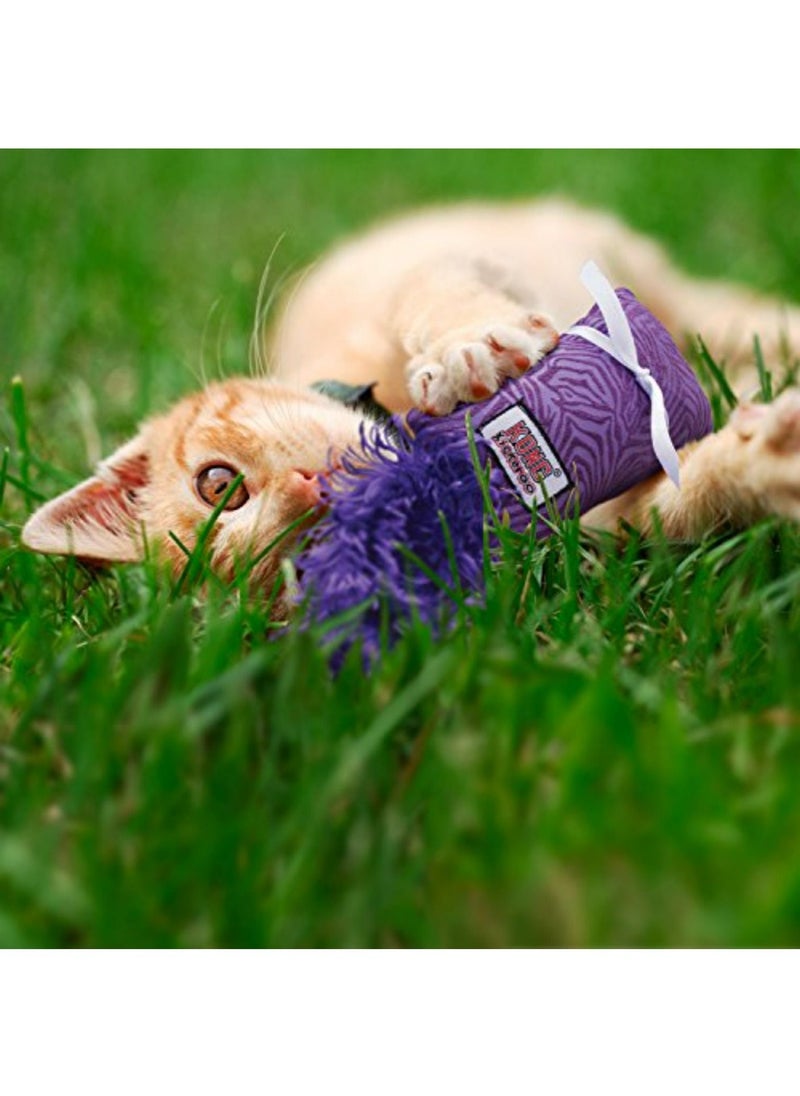 KONG - Kickeroo - Play Enticing Cat Toy, North American Premium Catnip (Colours May Vary) - Kitten Pattern
