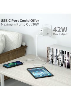 Generic Travel Adapter UK to EU US Plug Adaptor 42W USB C Fast Charger Universal 3-Ports Worldwide Multiport Wall Adapter for iPhone iPad Android Samsung  - Image 4