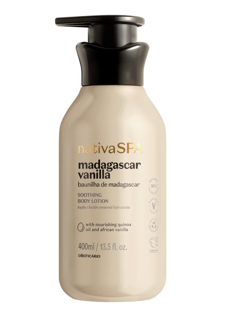 NATIVA SPA O BOTICÁRIO - Nativa SPA by O Boticário, Madagascar Vanilla Moisturizing Body Lotion, Fragranced Skin Moisturizer with Purified Quinoa Drops, 13.5 Ounce - Image 1
