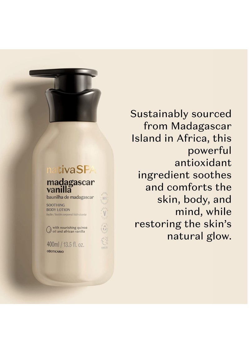 NATIVA SPA O BOTICÁRIO Nativa SPA by O Boticário, Madagascar Vanilla Moisturizing Body Lotion, Fragranced Skin Moisturizer with Purified Quinoa Drops, 13.5 Ounce - Image 3