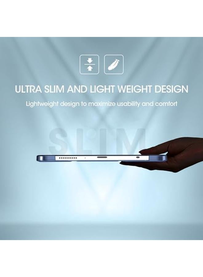 برو كيسيز حافظة لجهاز Galaxy Tab A9 رفيعة مع حامل خلفي صلب وغطاء ذكي واقٍ لجهاز Galaxy Tab A9 2023 Sm X110 باللون الأزرق الداكن - Image 3