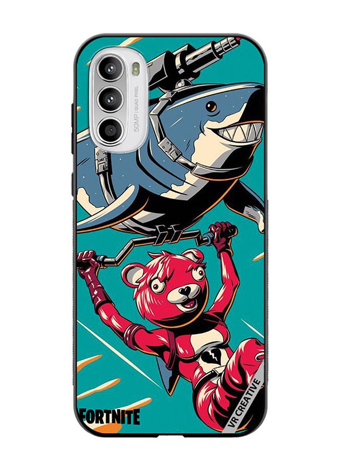 VR CREATIVE Protective Case Cover For Motorola Moto G82 Fortnite Poster Design Multicolour - Image 1