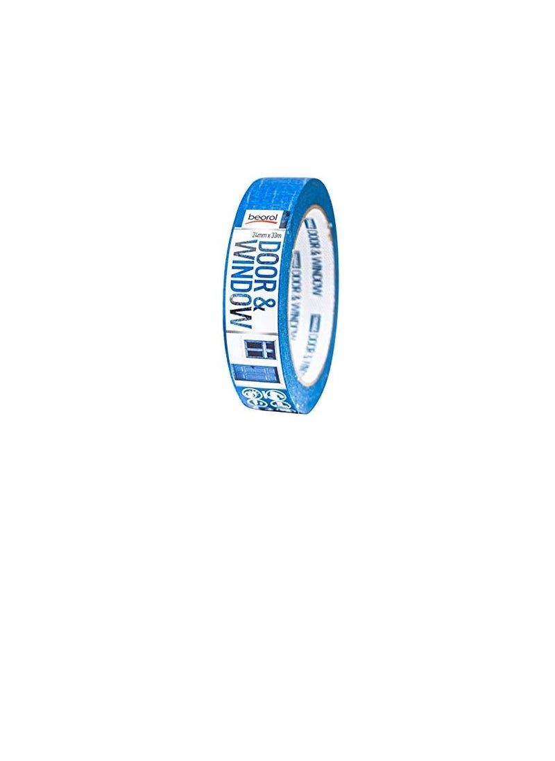 Beorol Beorol Masking Tape Door & Window protection 24mm x 33m, 80ᵒC – DK24  - Image 1