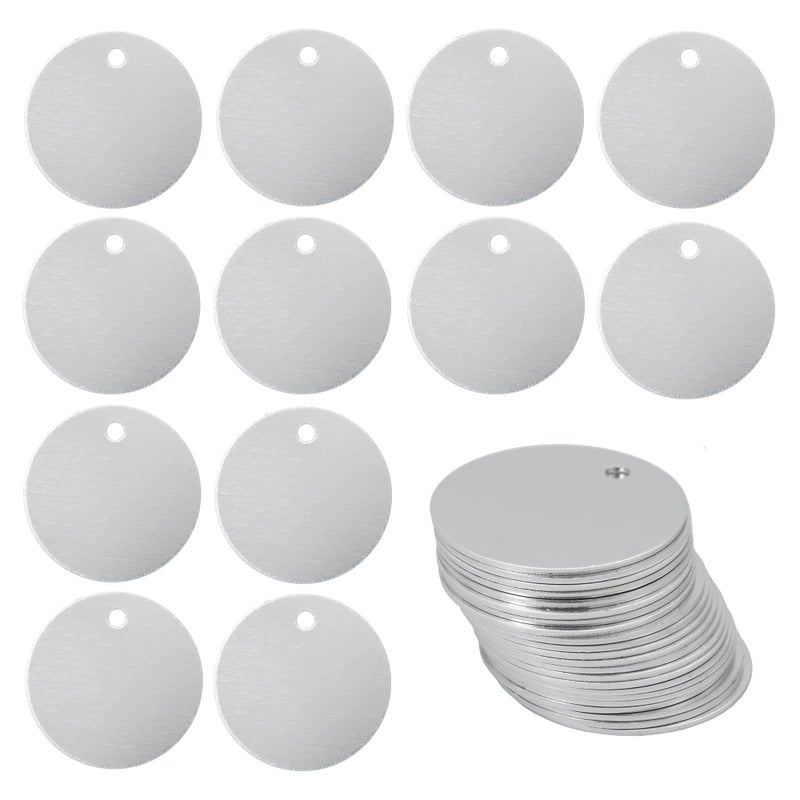 StayMax Round Aluminum Blank Tags Stamping Blanks Engraving Blanks 25 Pack Siver - Image 3