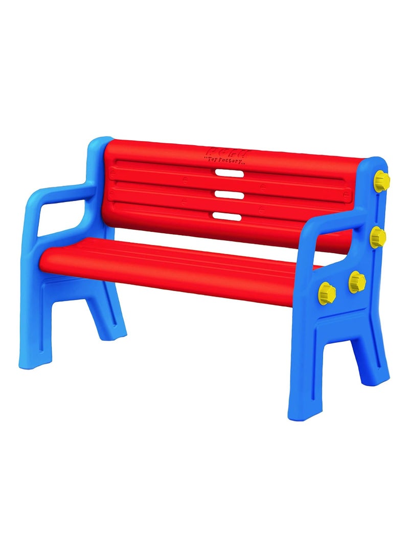 Outdoor Play Bench for Kids, Made from Weather-Resistant Materials, Perfect for Gardens and Outdoor Spaces - ( Red & Blue )  - Image 1