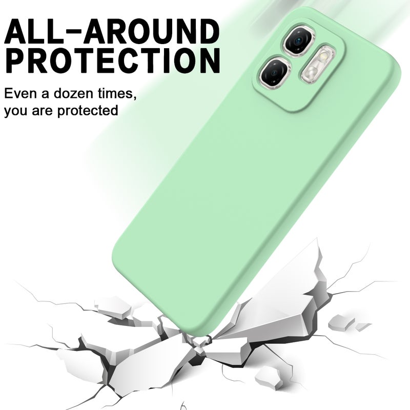 BURAQ Case Cover For Infinix Hot 50i Solid Color Liquid Silicone Dropproof Full Coverage Phone Case(Green) - Image 5