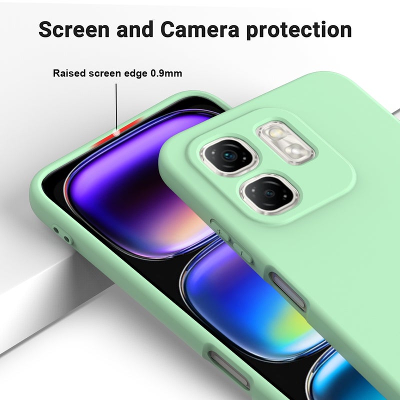 BURAQ Case Cover For Infinix Hot 50i Solid Color Liquid Silicone Dropproof Full Coverage Phone Case(Green) - Image 4