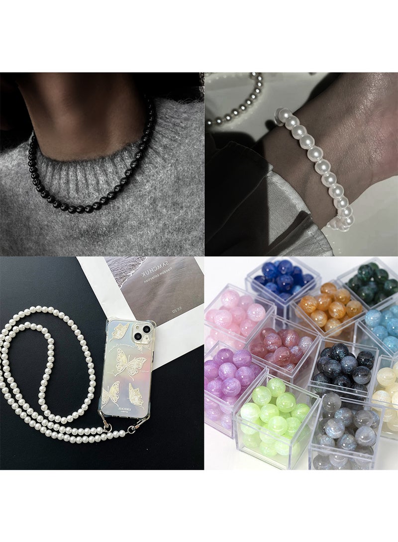 l&wen Bracelet Beads, Flat Beads Jewelry Necklace Earrings Making and Crafts for Girls 8*5mm 20Pcs  - Image 5
