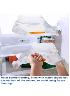 Meetion 5L 3-pack Folding Water Container, Freezable, BPA Free Plastic Water Carrier Tank, Outdoor Folding Water Bag for Sport Camping Riding Mountaineer Backoacking, Food Grade  - Image 3