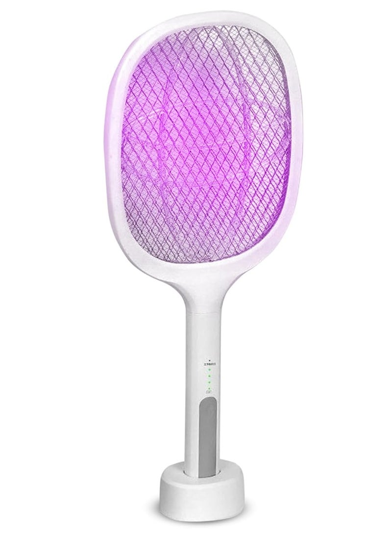 Generic - Mosquito racket with base + hook - model 658 - white - Image 1
