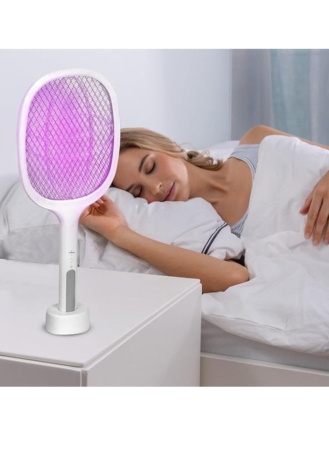 Generic - Mosquito racket with base + hook - model 658 - white - Image 1