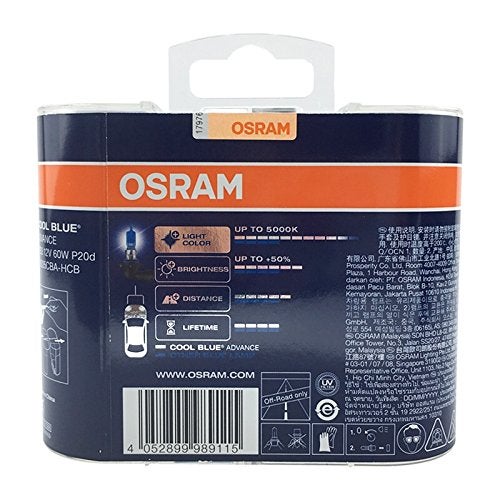 OSRAM 9005 HB3 12V 60W 5000K 9005CBA Cool Blue Advance Car Bulbs Halogen Head Light 2X - Image 3