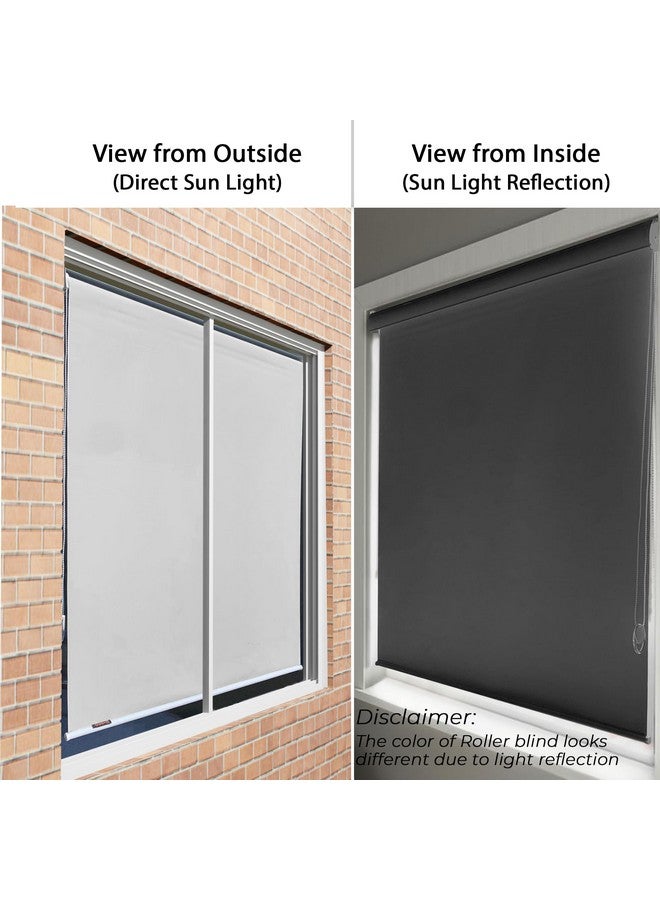 HIPPO 100% Blackout Roller Blinds for Windows UV Protection, Waterproof, Room Darkening, Corded Roll Up and Down Blinds for Home & Office Customizable (3FTX7FT, Dark-Grey) - Image 5