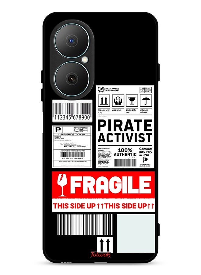 Tolwak Huawei Nova Y73 Protective Case Cover Private Activist Fragile Sticker