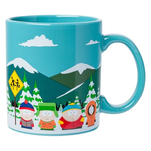 Silver Buffalo South Park Bus Stop Ceramic Mug, 20 Ounces - Image 1