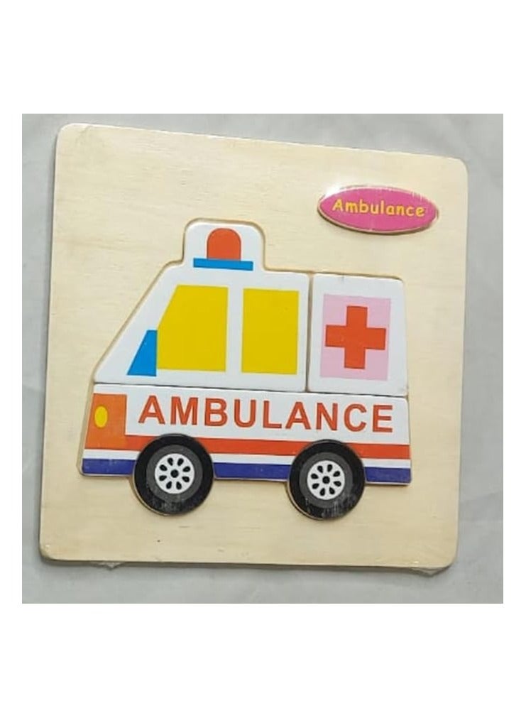 بازل على شكل  سيارة اسعاف ثلاثي الأبعاد