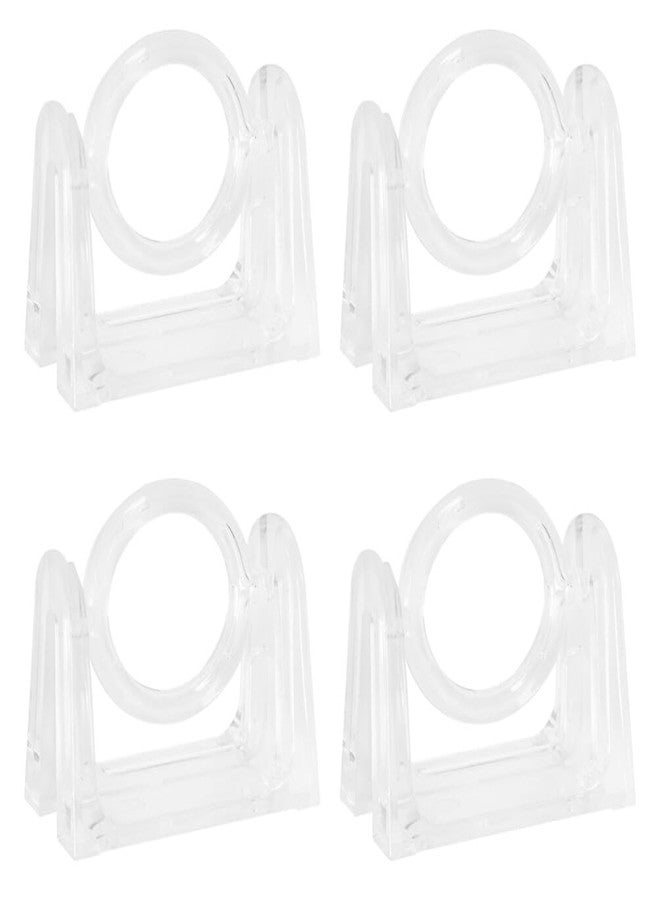 HOMSFOU 2-Pack Rotating Curtain Rod Brackets Adjustable Adhesive Swivel Hook Holders for Kitchen Bathroom Window Treatment No Drilling - Image 1