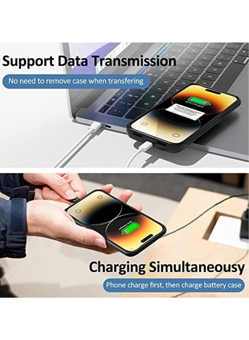 Raxoom Battery Case Cover Rechargeable Extended Power Bank Wireless for iPhone 15/15 Plus/15 Pro/15 Pro Max - Image 3
