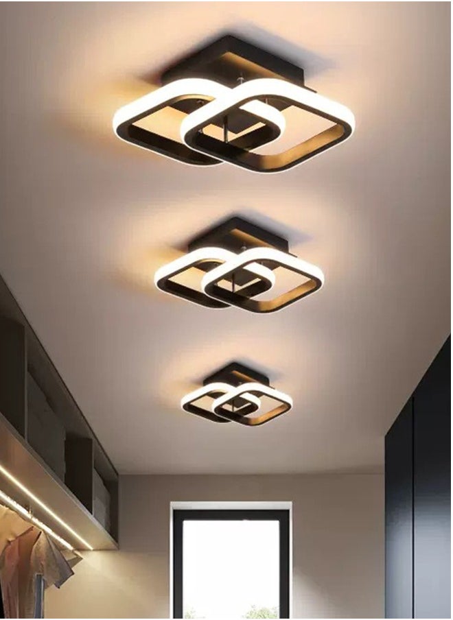YZMA GLOBAL LED Ceiling Light 22W Modern LED Energy Saving Light, LED Ceiling Lamp for Hallway Entrance Office Bedroom Kitchen Metal Square Design Ceiling Lighting Fixture 3 Color 3000K-6500K  - Image 2