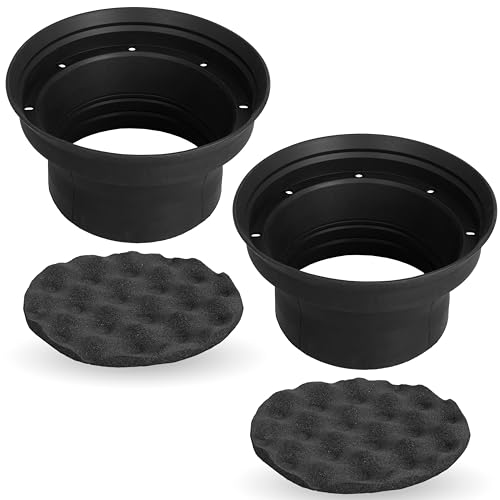 NVX XBAF8 2 Piece Universal 8” Silicone Rubber Speaker Baffles with Self Adhesive Foam Base Pad - Image 1