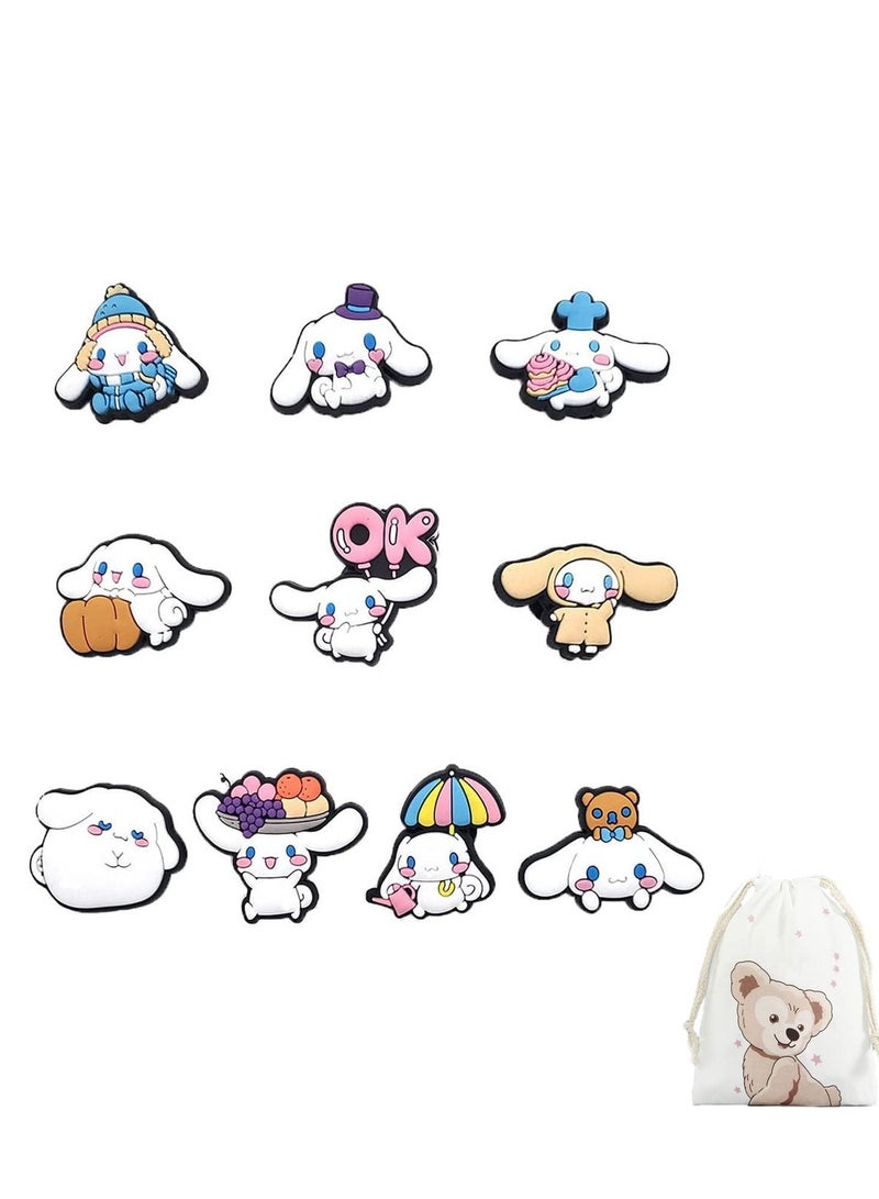 Excefore Croc Charms 10 Charms and 1 Bag Shoe Charms for Clog Sandals Bracelets Decoration Party Favor Gifts  Croc Charms for Girls Women Kids, Girls Teens 11 Pcs - Image 3