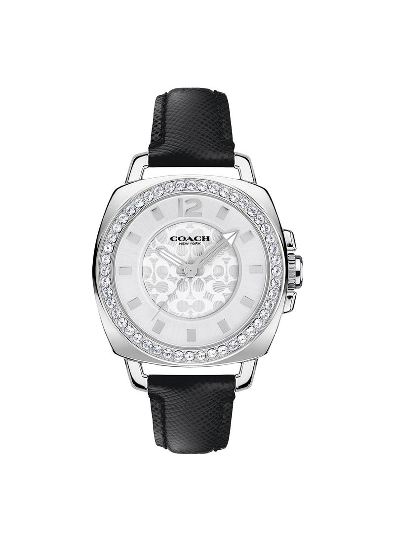 COACH Women's Analog Round Shape Leather Wrist Watch 14503152 - 35.33 Mm  - Image 1