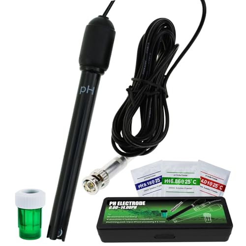 DANOPLUS Long Body pH Electrode with BNC Socket Probe 300cm Cable 0-14pH for pH Meter, pH Controller pH Device Economical Sensor - Image 1
