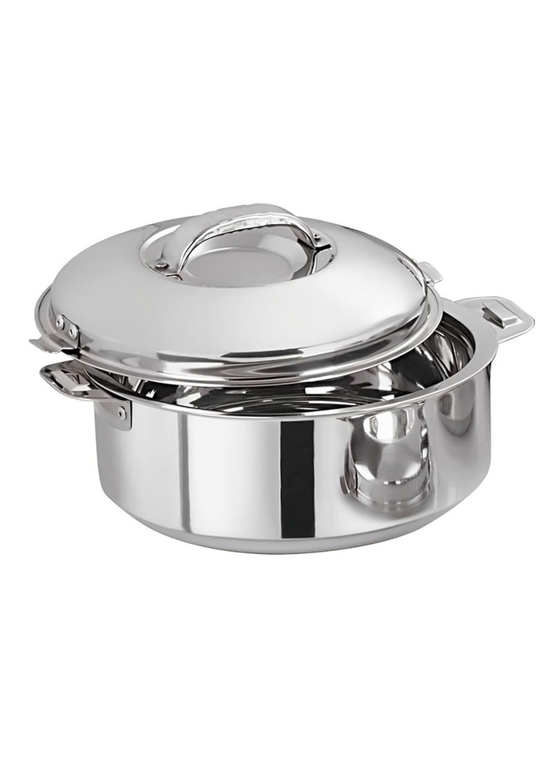 BLACKSTONE Stainless Steel Casserole Lightweight Easy to Handle Hotpot with Lid Silver-Madina 3Pc Set 2.5, 3.5, 5.0L  - Image 2