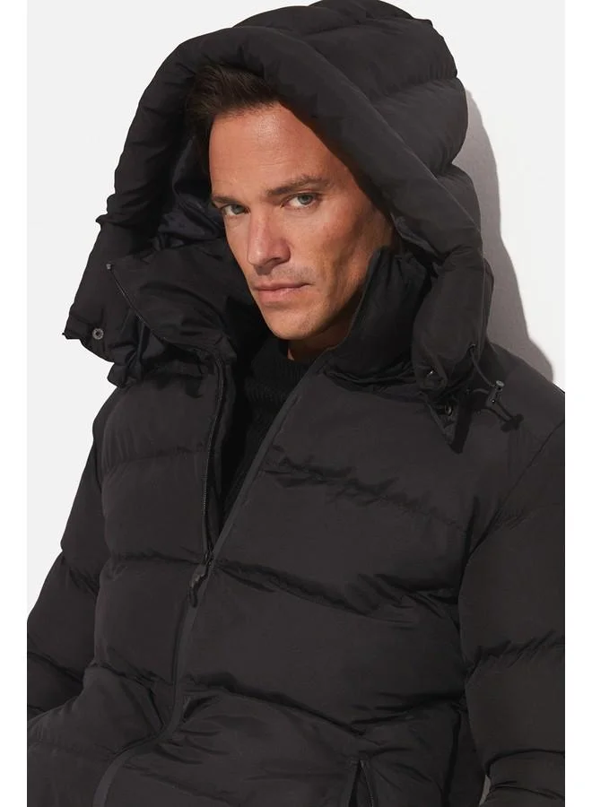JUNE June Men Fiber Filled Coat Black