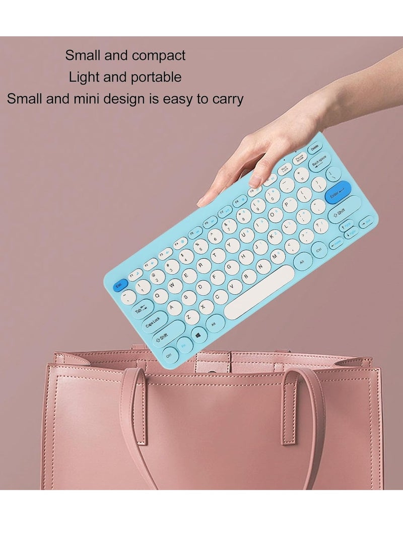 Fashion HK09 Mini Wireless Keyboard Mouse Set, 2.4G Office Combo, (AR/ENG) Slim Retro Round Keypad with Mute Design for Laptops/Windows/IOS  - Image 5