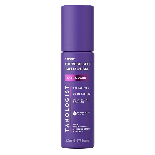 Tanologist Extra Dark Self Tan Mousse, Clear Self-Tanning Mousse, Streak-Free, Natural Glow, No Fake Tan Smell Or Orange Tone, Long Lasting, Clean Ingredients, 6.76 fl. oz/200 ml Bottle - Image 1