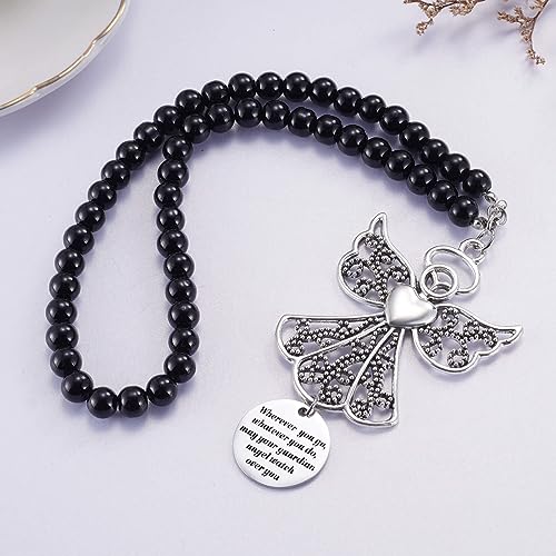 Ralukiia Angel Car Charm, Wherever You Go Whatever You Do May Your Guardian Angel Watch Over You, Rear View Mirror Car Charm, Car Mirror Hanger, New Driver Guardian Angel Gift for Grads - Image 5
