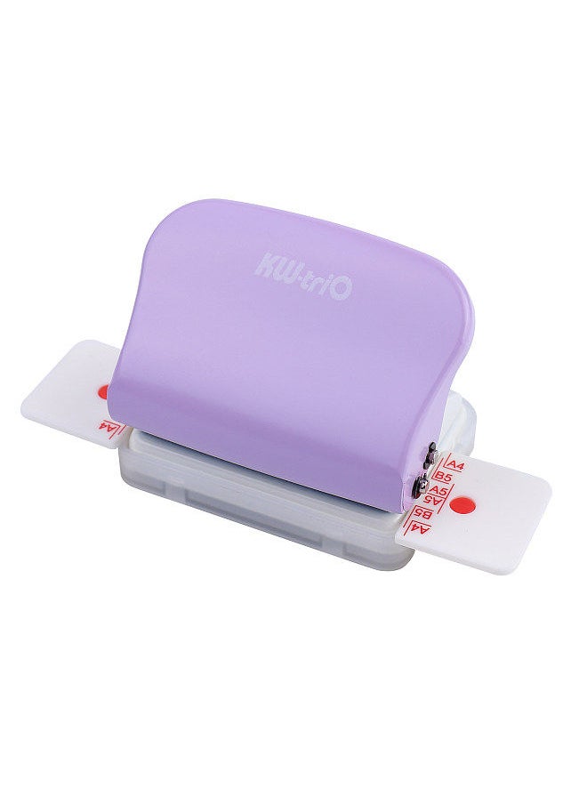 Kw-trio 6-Hole Paper Punch Handheld Metal Hole Puncher 5 Sheet Capacity 6mm for A4 A5 B5 Notebook Scrapbook Diary Planner  - Image 1