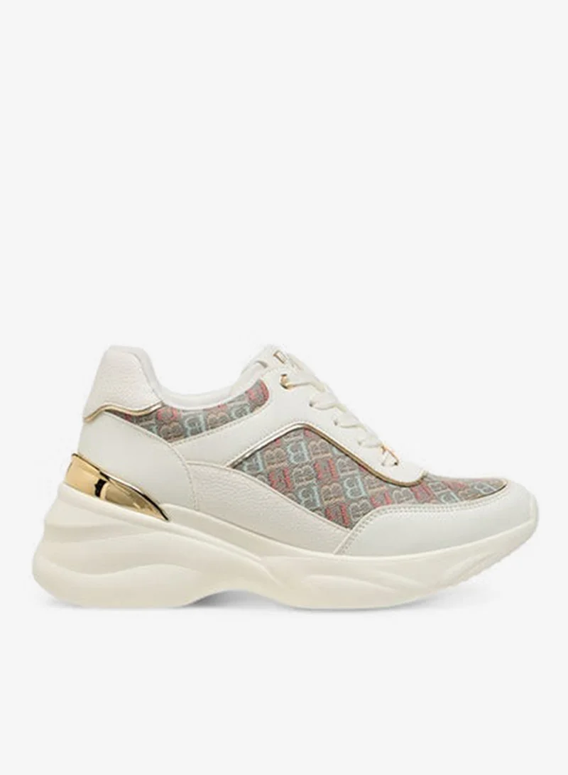 فلورا بيلا من شو إكسبرس سنيكرز نسائي بطبعة شعار الماركة برباط