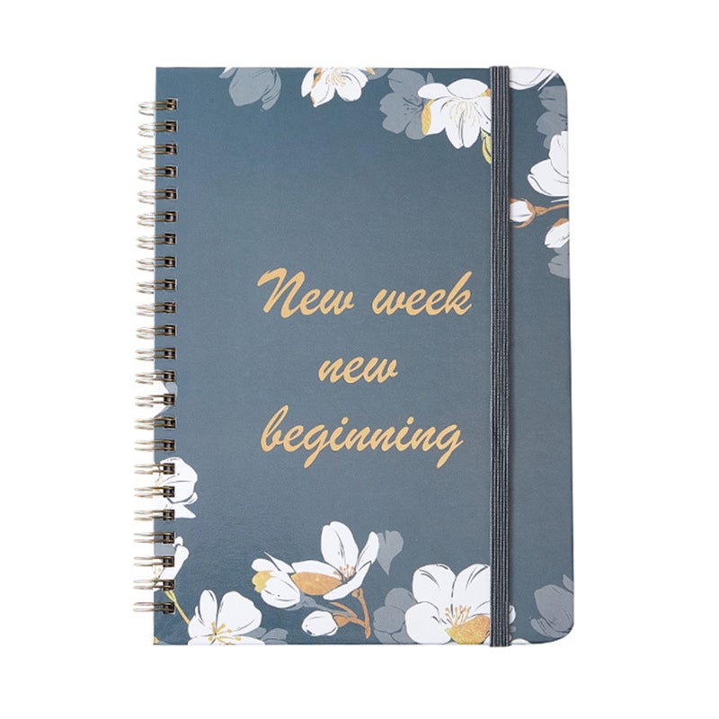 A5 Notebook School Diary 2022 Notebook With Weekly Schedule 110 Pages Spiral Exercise Books - Image 1