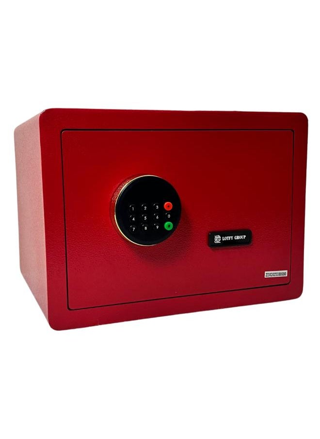 LOTFY GROUP - Digital Safe -  Money Security Box with Electronic Keypad and 2 Manual Override Keys - Home safe , Office Red colour . ( H25 * W35 * D25 CM ) - Image 1