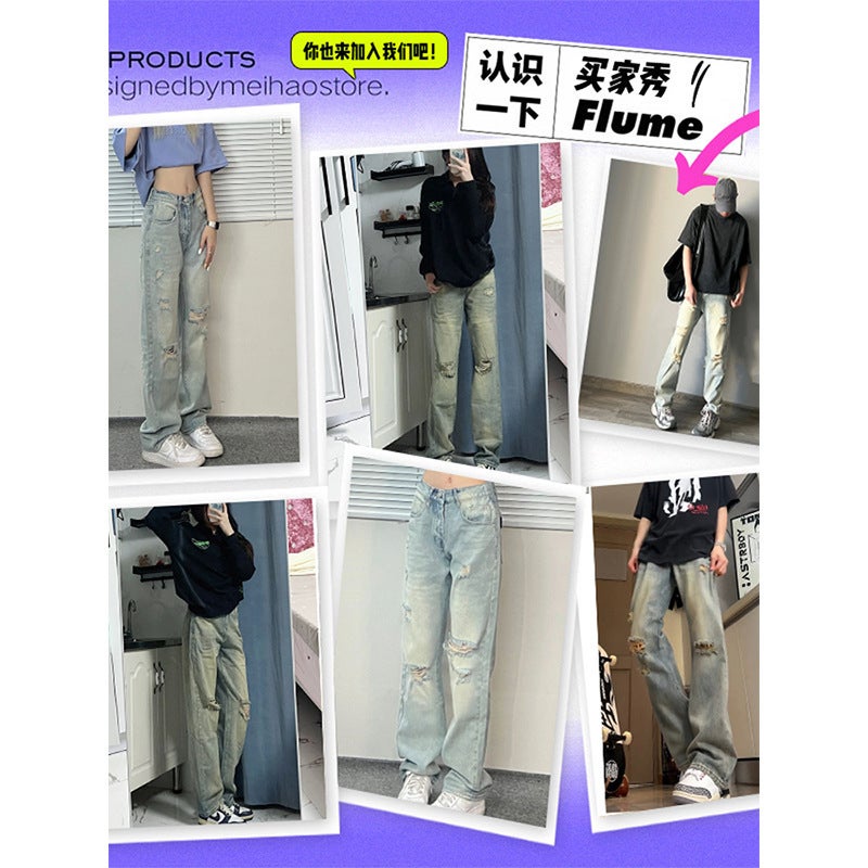 Unisex Casual Daily Denim Jeans - Image 4