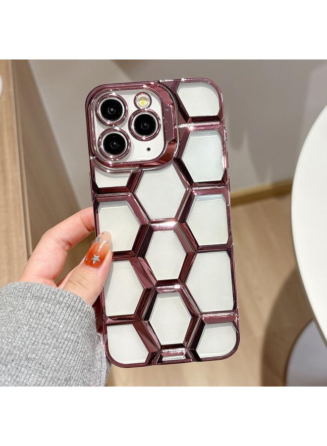 زبون جراب لهاتف iPhone 11 Pro، جراب هاتف TPU شفاف منقوش بالليزر ثلاثي الأبعاد ومطلي بالكهرباء - Image 1