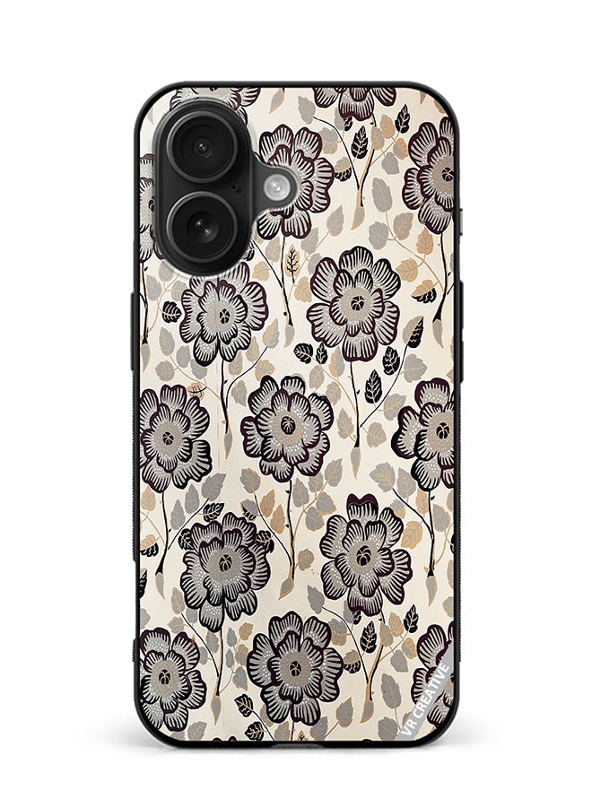 Protective Case Cover For Apple iPhone 16 Plus Floral Design Multicolour