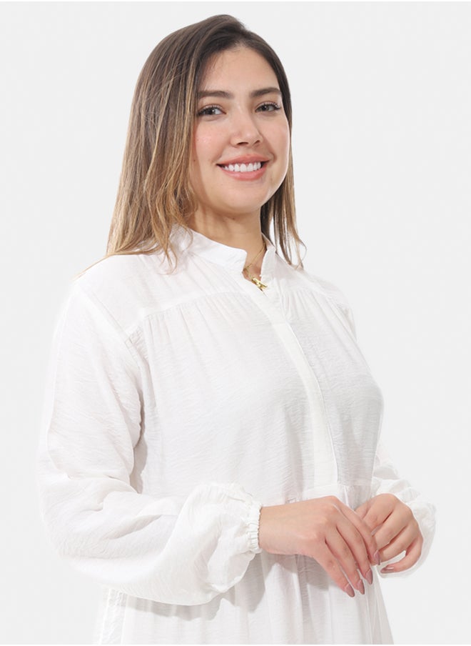 Generic Women's linen dress - White  - Image 5